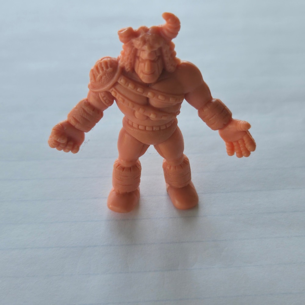 Vintage Kinnikuman MUSCLE Men Buffaloman Flesh Pink Rubber Figure 1980s Mattel